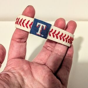 Texas Rangers Baseball Stitch Bracelet